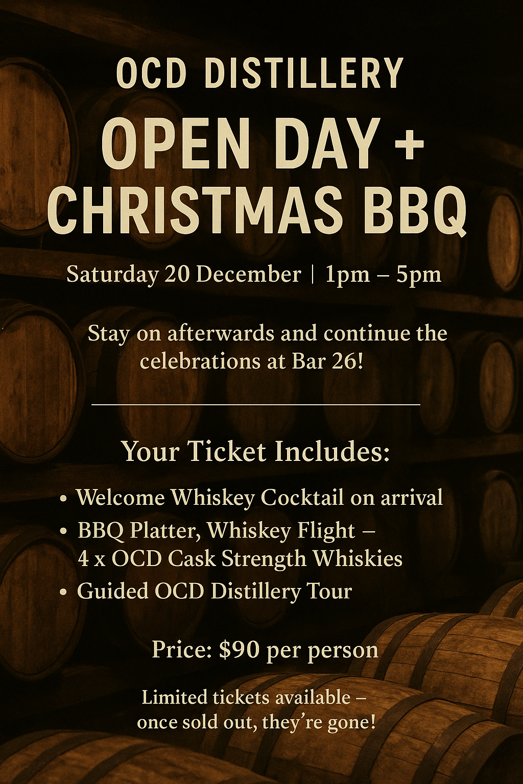 OCD Distillery Open Day & XMAS BBQ!